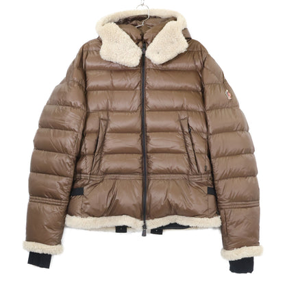 MONCLER GRENOBLE Barrhorn Shearling Jacket Brown Size 3