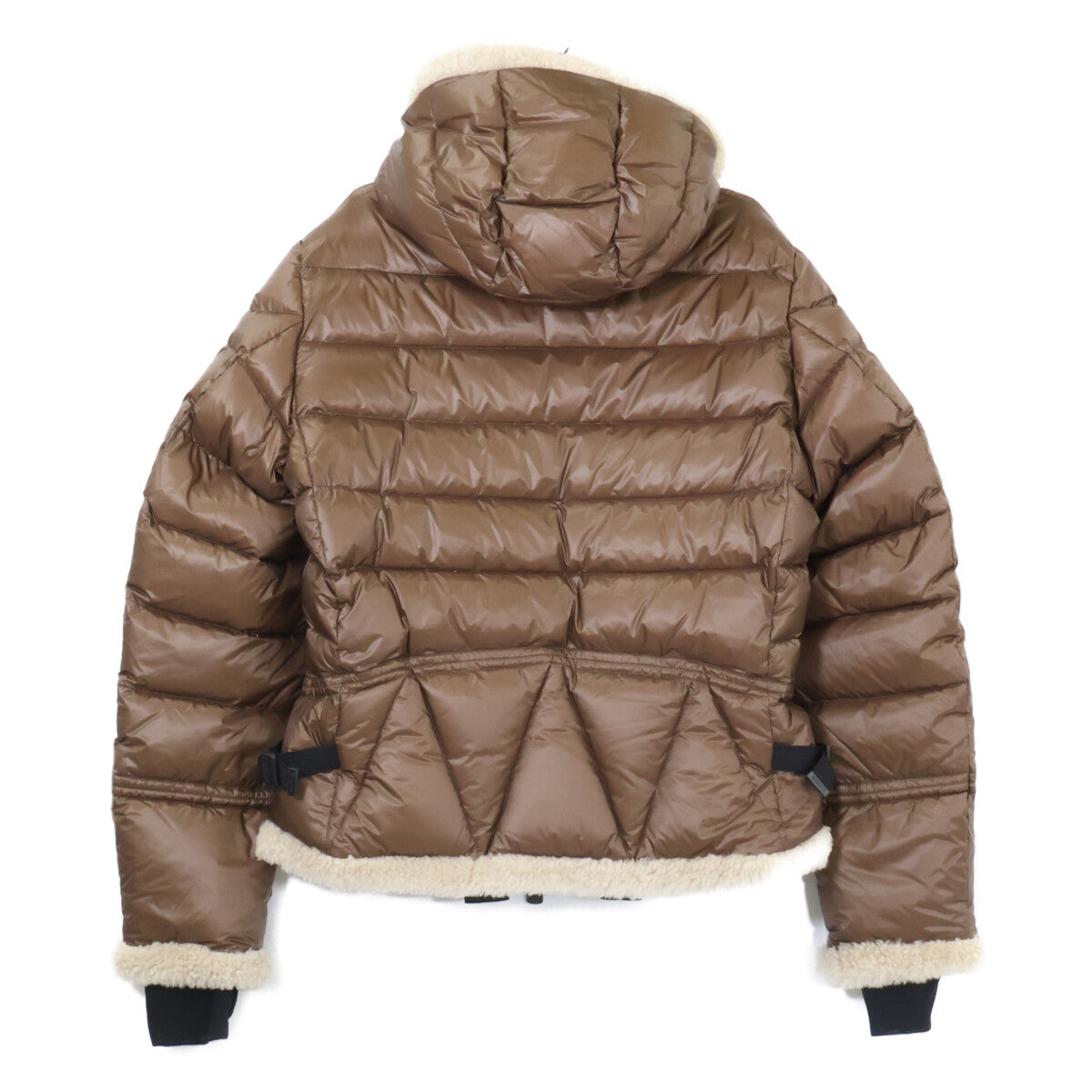 MONCLER GRENOBLE Barrhorn Shearling Jacket Brown Size 3