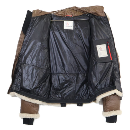 MONCLER GRENOBLE Barrhorn Shearling Jacket Brown Size 3