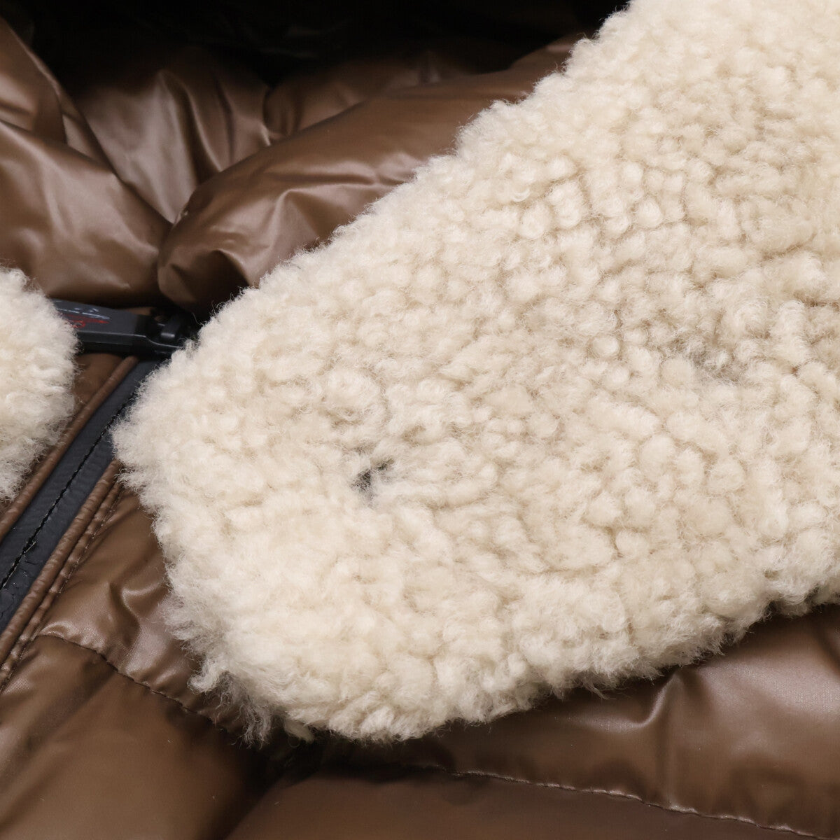 MONCLER GRENOBLE Barrhorn Shearling Jacket Brown Size 3