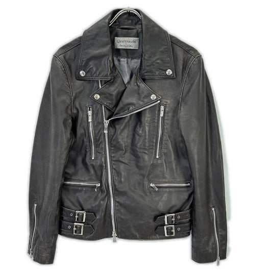 Quattrocchi x Beams Lamb Leather Riders Jacket Size 46