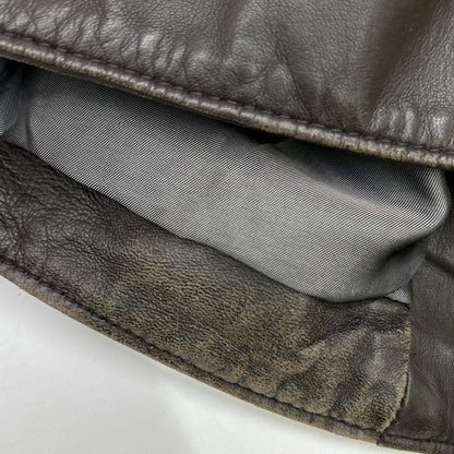 Quattrocchi x Beams Lamb Leather Riders Jacket Size 46