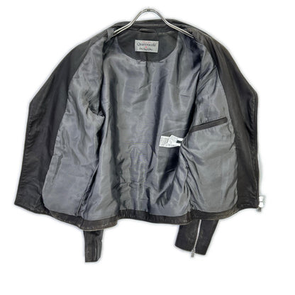 Quattrocchi x Beams Lamb Leather Riders Jacket Size 46