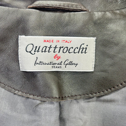 Quattrocchi x Beams Lamb Leather Riders Jacket Size 46