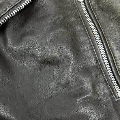 Quattrocchi x Beams Lamb Leather Riders Jacket Size 46