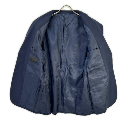 ESTNATION Navy Wool REDA Notch Lapel Pique Jacket Size 48
