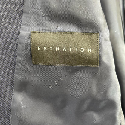 ESTNATION Navy Wool REDA Notch Lapel Pique Jacket Size 48