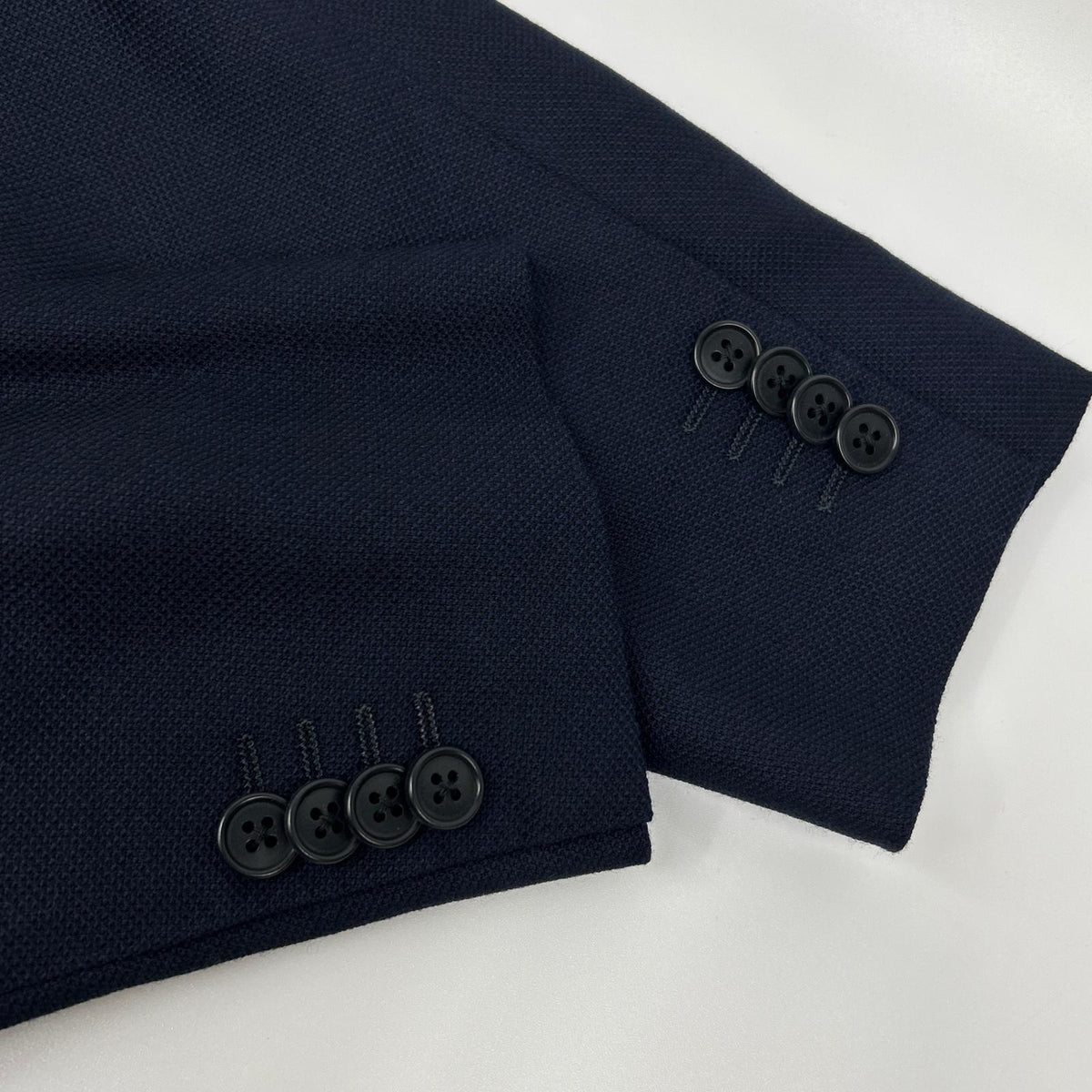 ESTNATION Navy Wool REDA Notch Lapel Pique Jacket Size 48