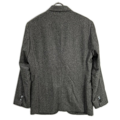 ESTNATION Grey Wool ORMEZZANO Herringbone Jacket Size 48