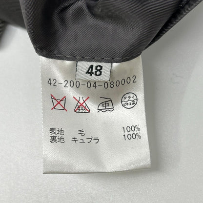 ESTNATION Grey Wool ORMEZZANO Herringbone Jacket Size 48