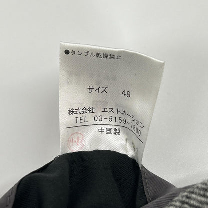 ESTNATION Grey Wool ORMEZZANO Herringbone Jacket Size 48