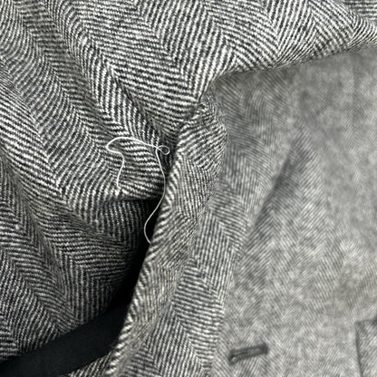 ESTNATION Grey Wool ORMEZZANO Herringbone Jacket Size 48