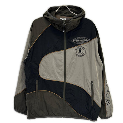 MARK&LONA Streamer Crinkle Nylon Hooded Jacket Brown Size 48