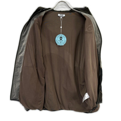 MARK&LONA Streamer Crinkle Nylon Hooded Jacket Brown Size 48