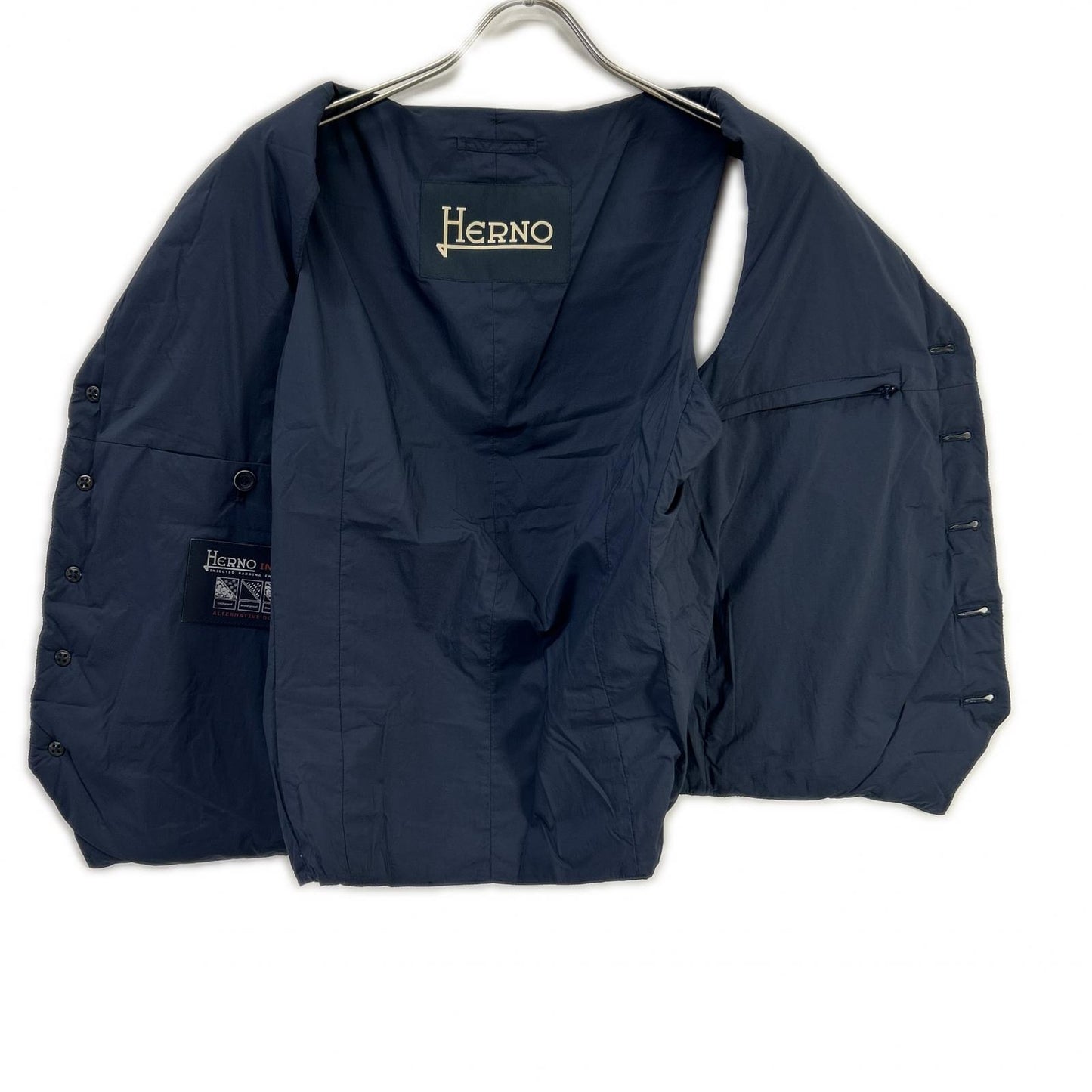 HERNO IN-TECH Nylon Inner Vest Blue Size 46
