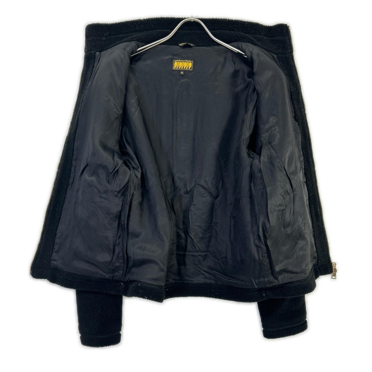 ARCHIVIO Bargello Gold Teddy Fleece Jacket Black Size 46