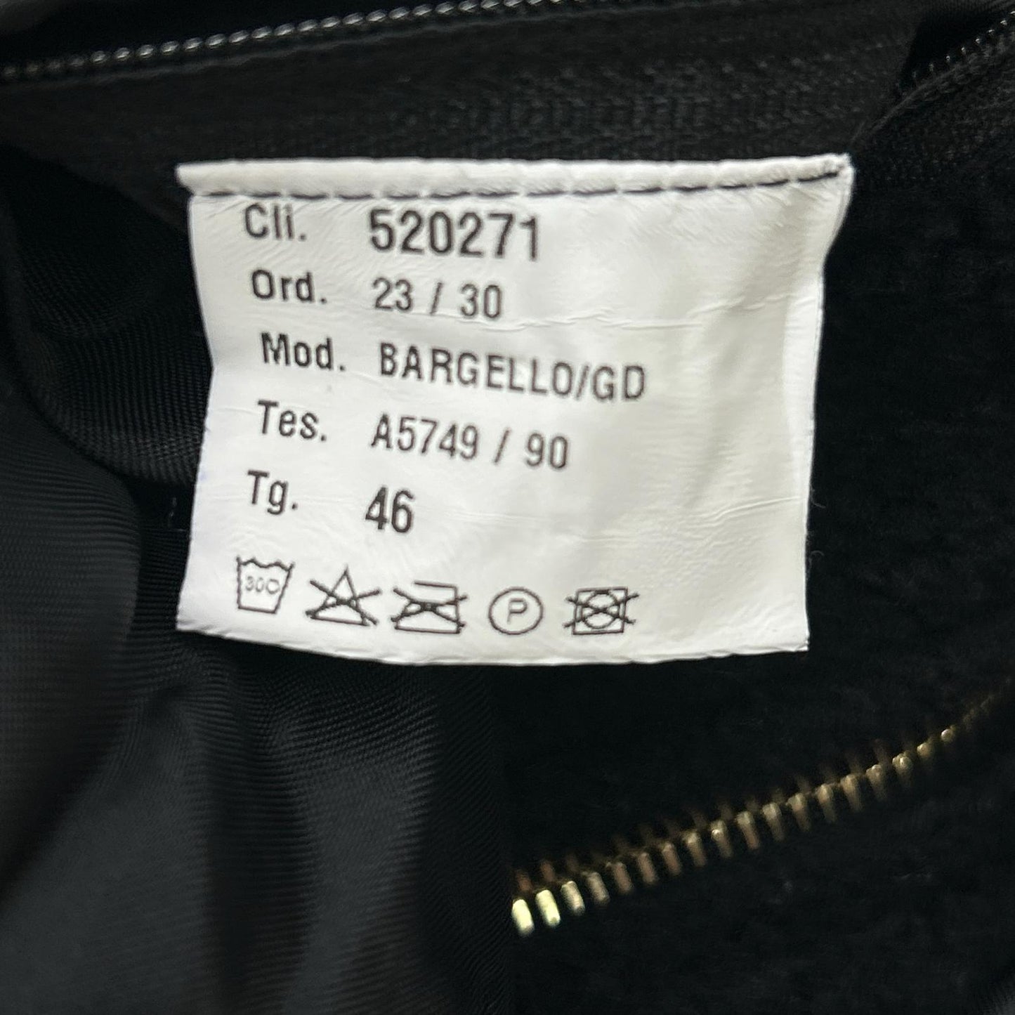 ARCHIVIO Bargello Gold Teddy Fleece Jacket Black Size 46
