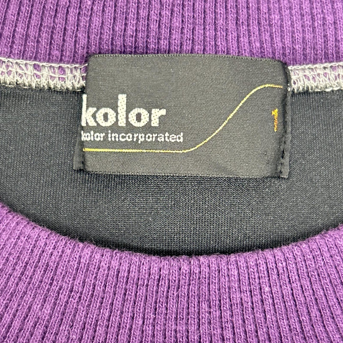 kolor Logo Emb. Double-Faced Crewneck Sweatshirt Gray Size 1