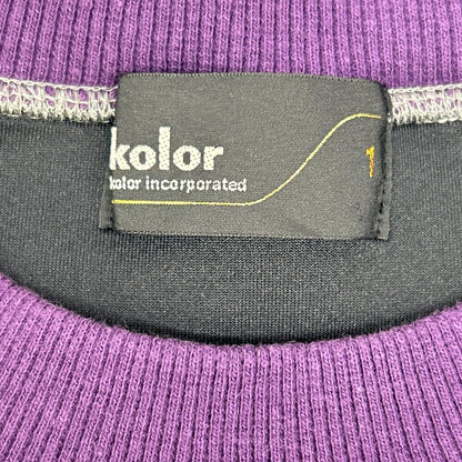 kolor Logo Emb. Double-Faced Crewneck Sweatshirt Gray Size 1