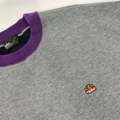 kolor Logo Emb. Double-Faced Crewneck Sweatshirt Gray Size 1