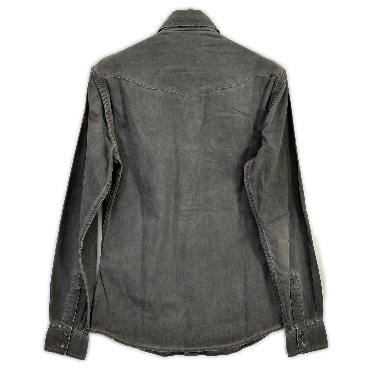 DOLCE&GABBANA Sicilia Western Denim Shirt Gray Size 39