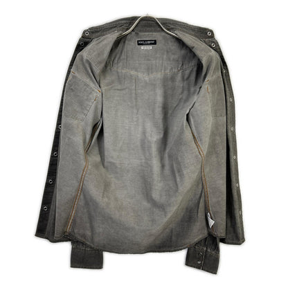 DOLCE&GABBANA Sicilia Western Denim Shirt Gray Size 39