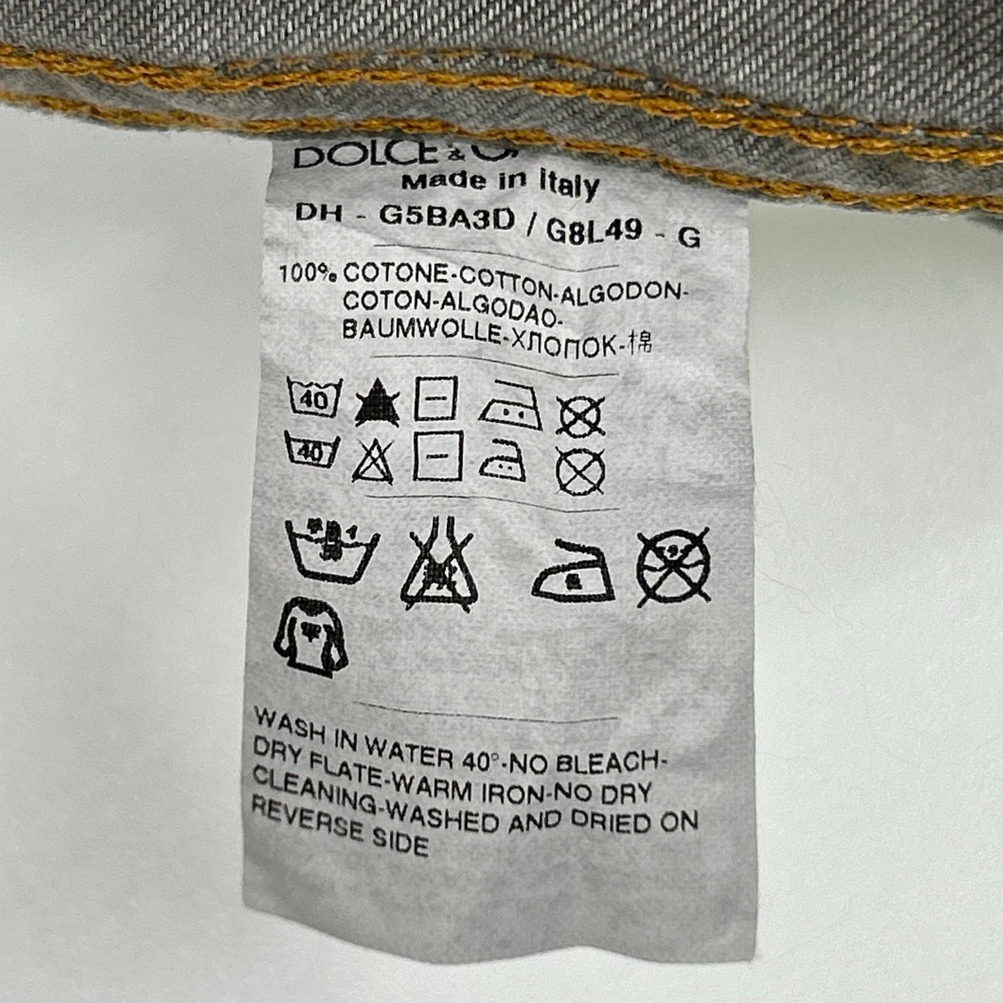 DOLCE&GABBANA Sicilia Western Denim Shirt Gray Size 39