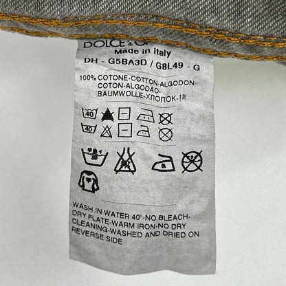 DOLCE&GABBANA Sicilia Western Denim Shirt Gray Size 39
