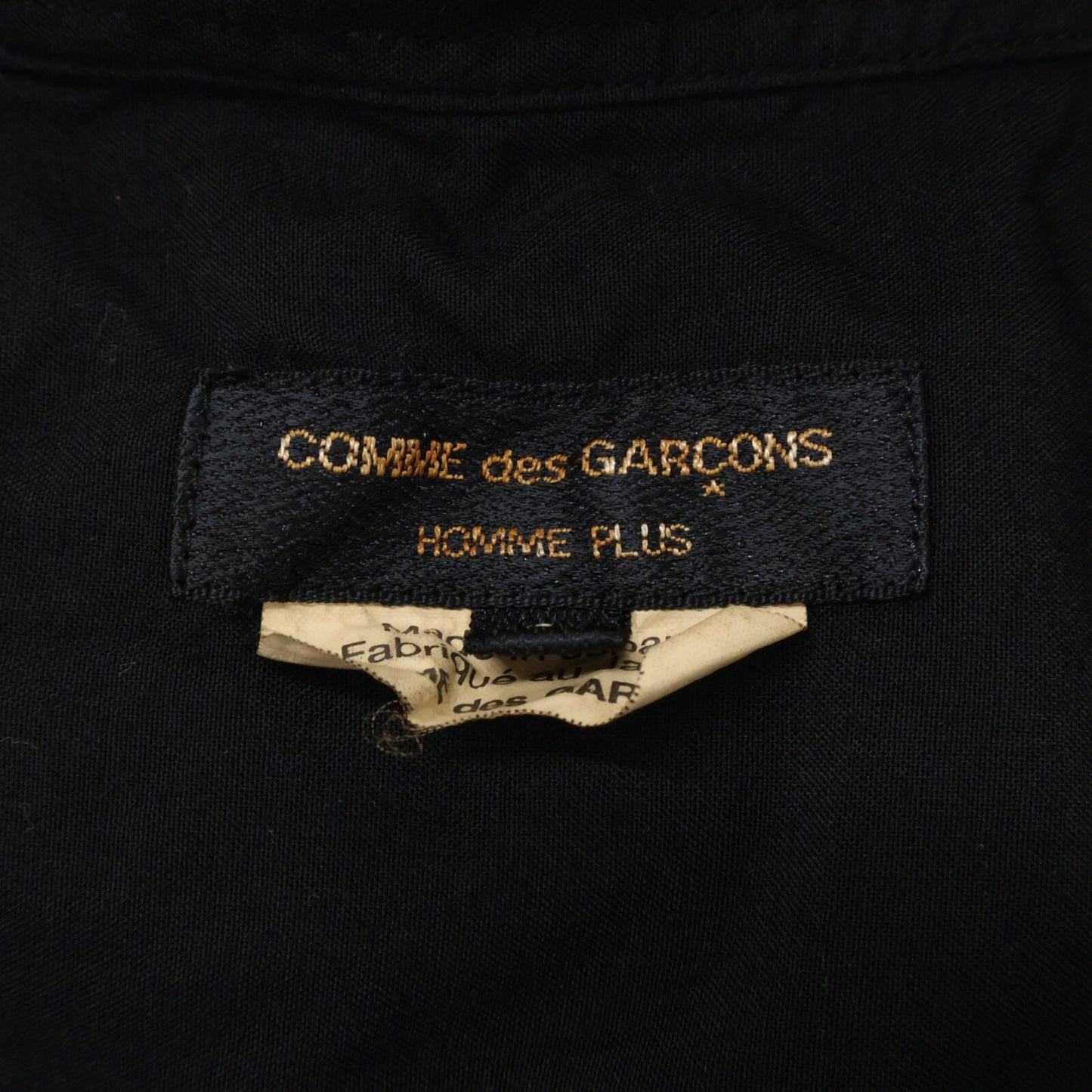 COMMEdesGARCONS HOMME PLUS Layered Shirt Black Size S