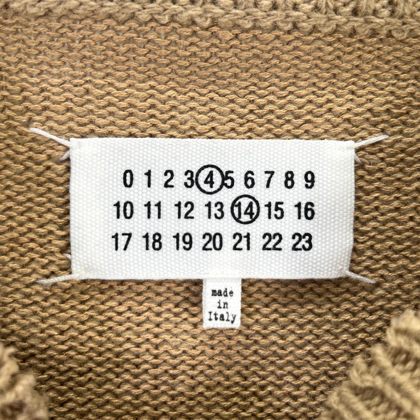 Maison Margiela Suede Elbow Patch Knit Sweater Beige Size L