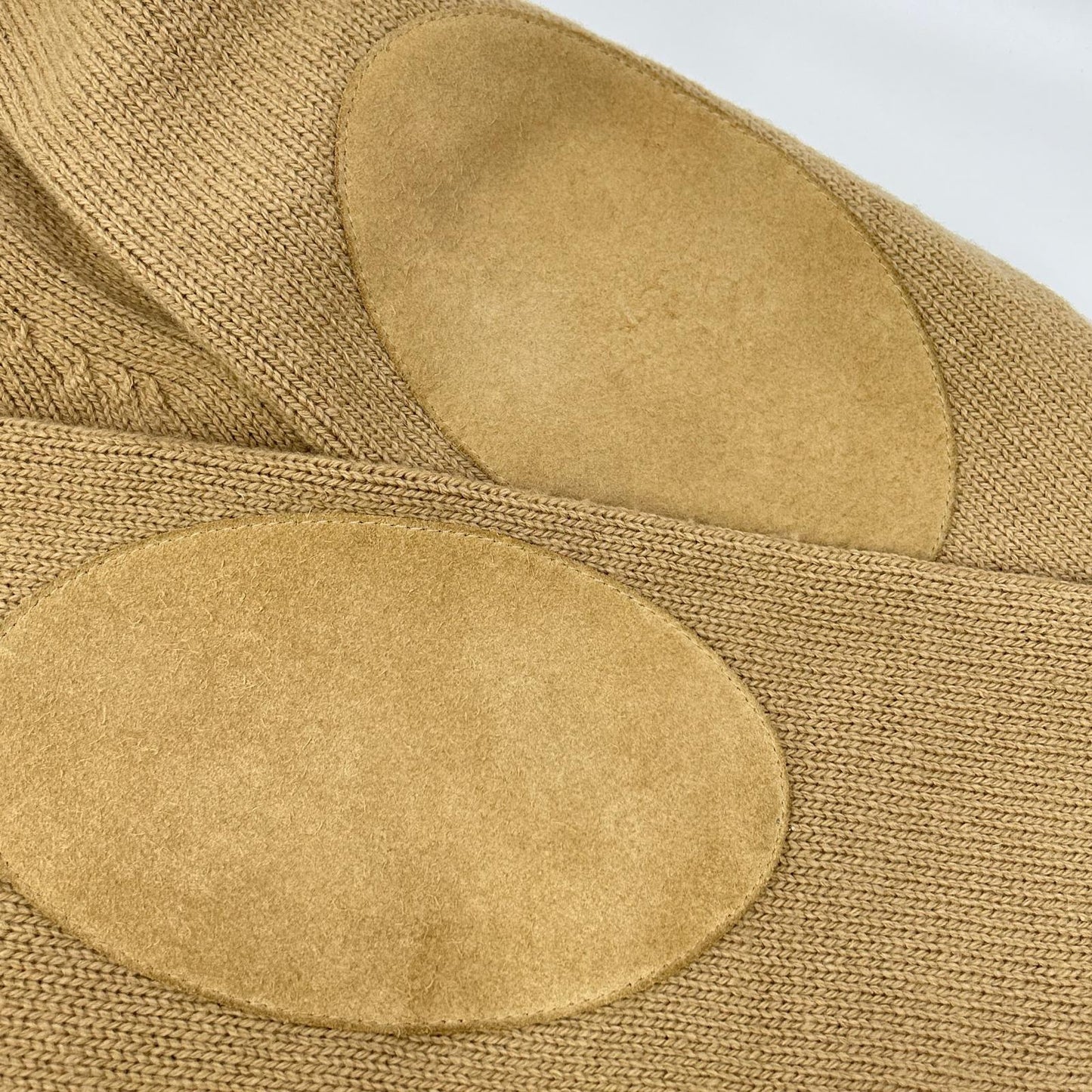 Maison Margiela Suede Elbow Patch Knit Sweater Beige Size L