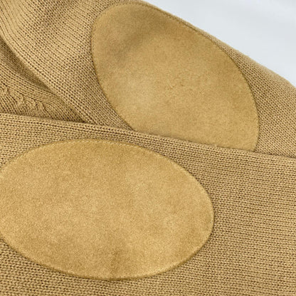 Maison Margiela Suede Elbow Patch Knit Sweater Beige Size L