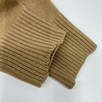 Maison Margiela Suede Elbow Patch Knit Sweater Beige Size L