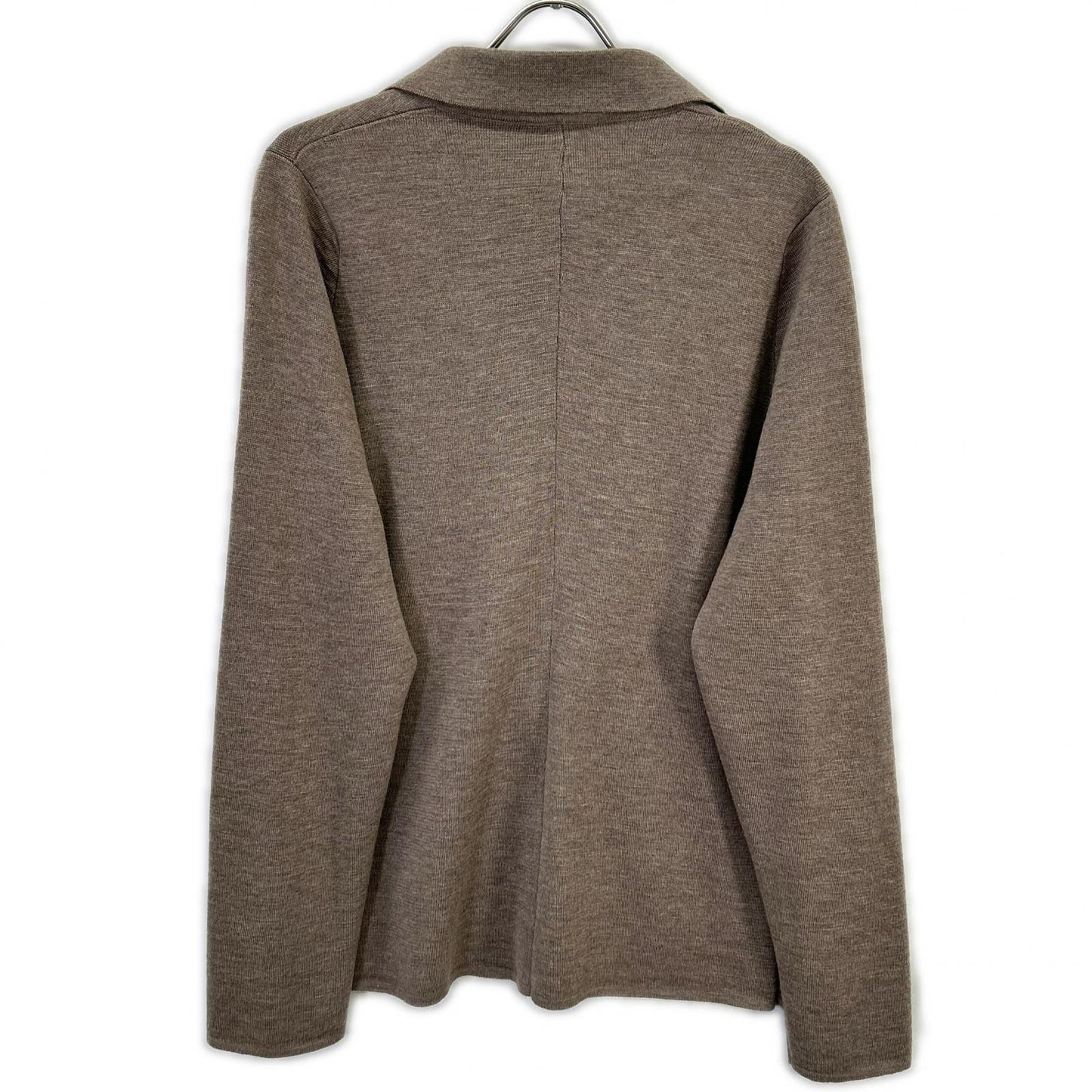 ZANONE Rib Knit Single Jacket Brown Size 50