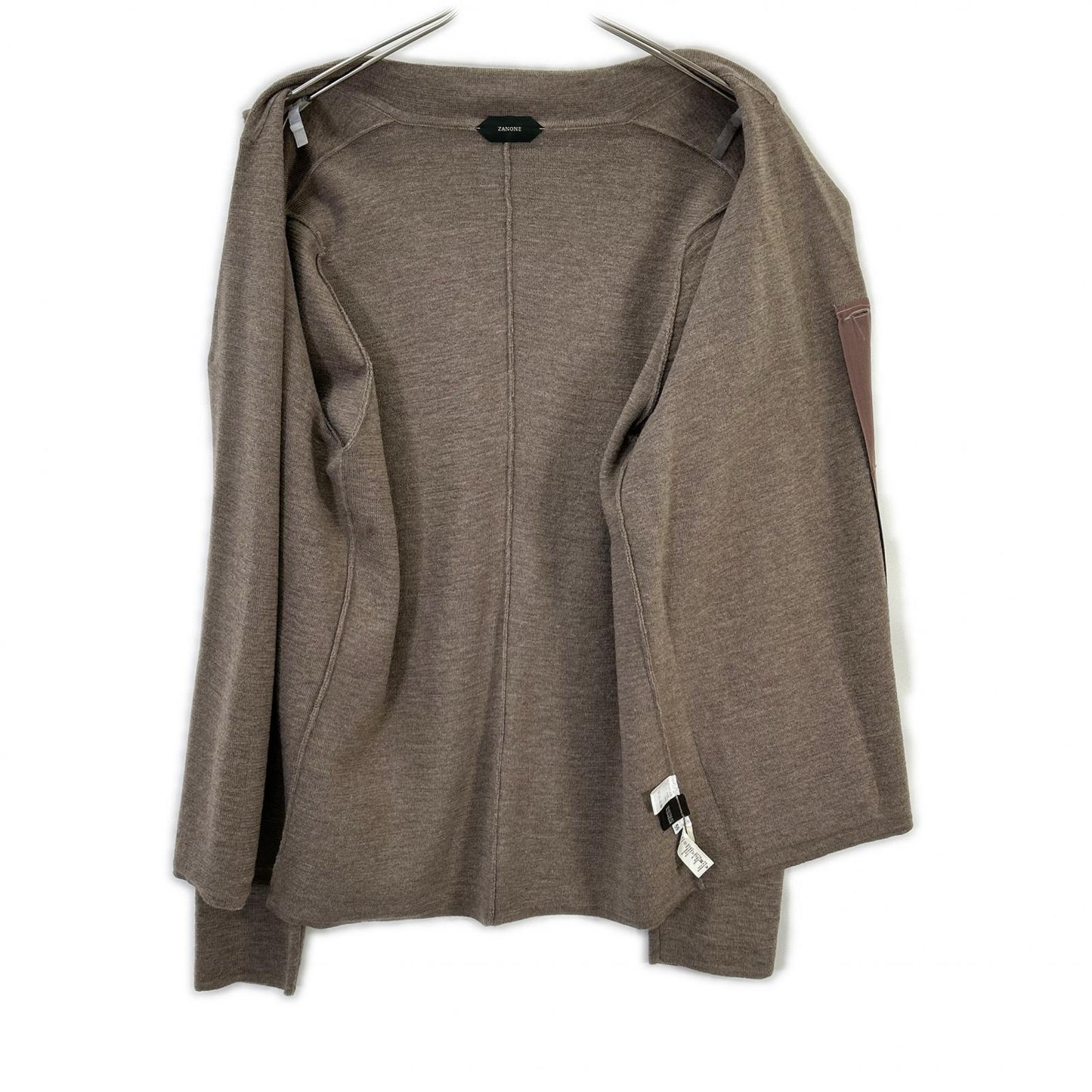 ZANONE Rib Knit Single Jacket Brown Size 50