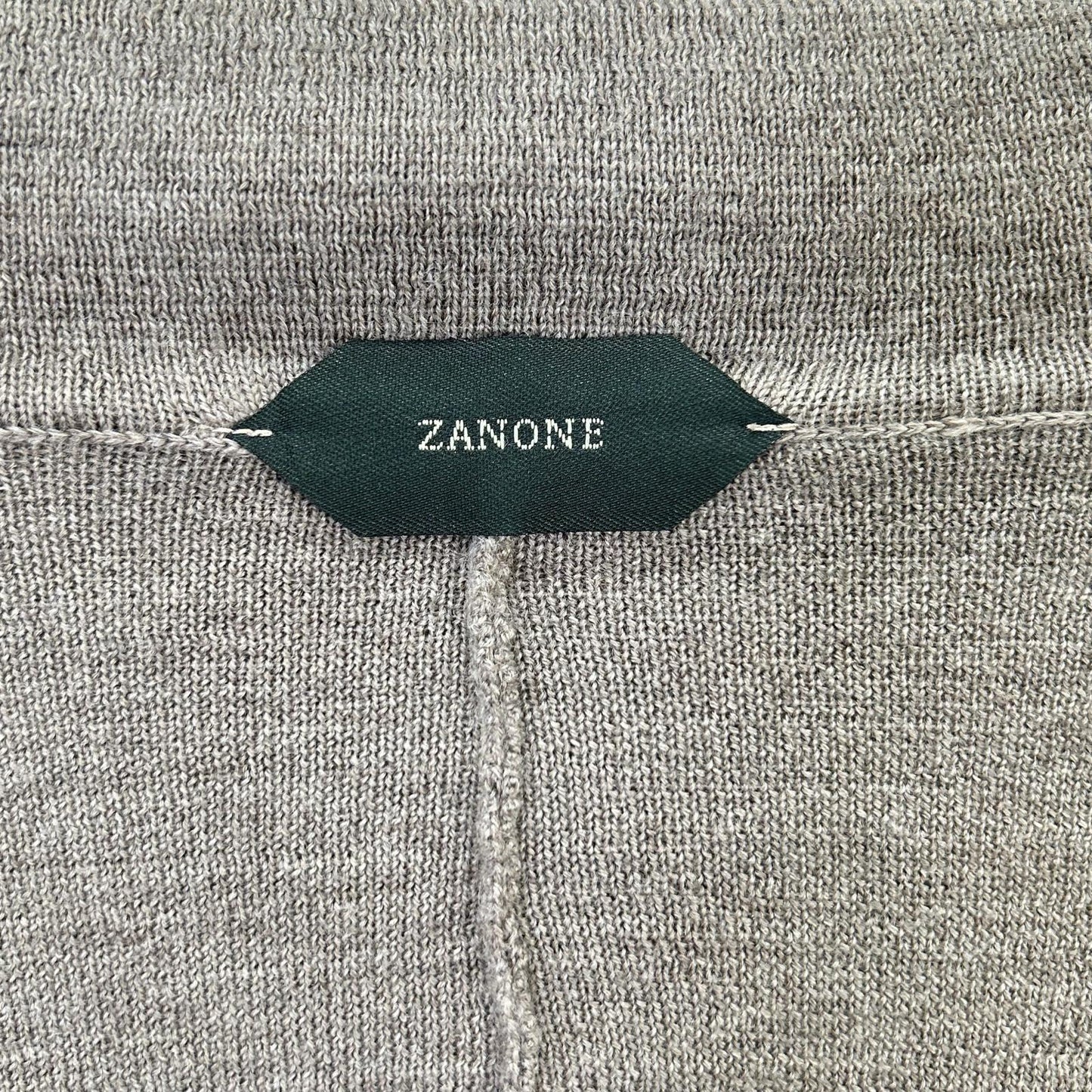 ZANONE Rib Knit Single Jacket Brown Size 50