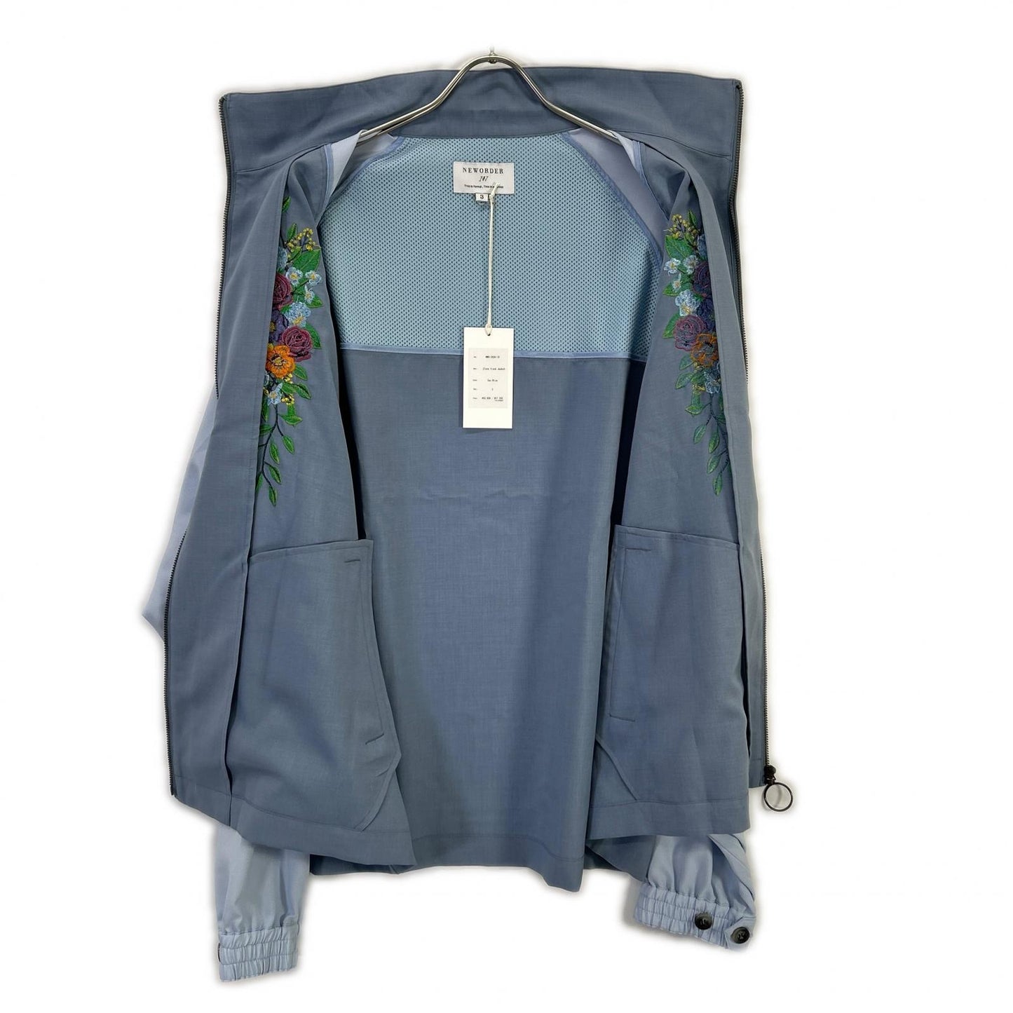New Order 26SS 2-Tone Sax Blue Track Jacket Size 3
