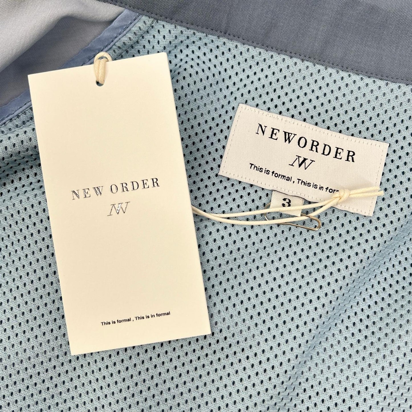 New Order 26SS 2-Tone Sax Blue Track Jacket Size 3