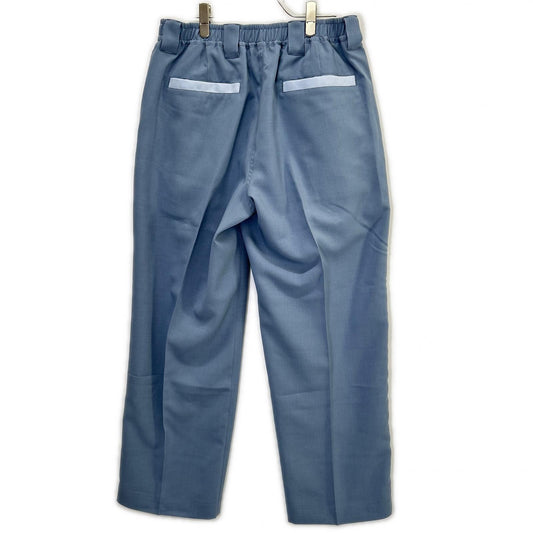 New Order 26SS 2-Tone Sax Blue Wide Relax Pants Size 2