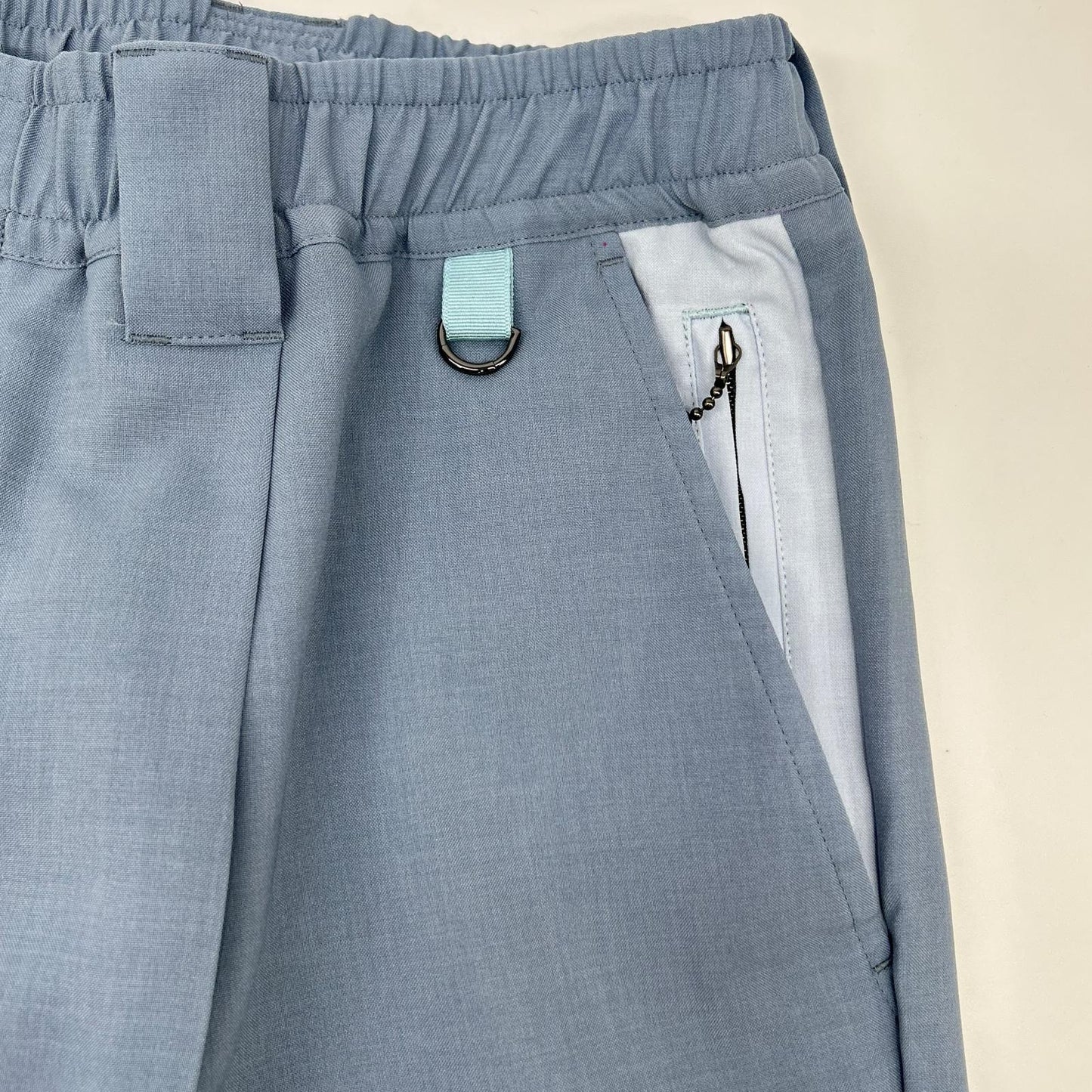 New Order 26SS 2-Tone Sax Blue Wide Relax Pants Size 2