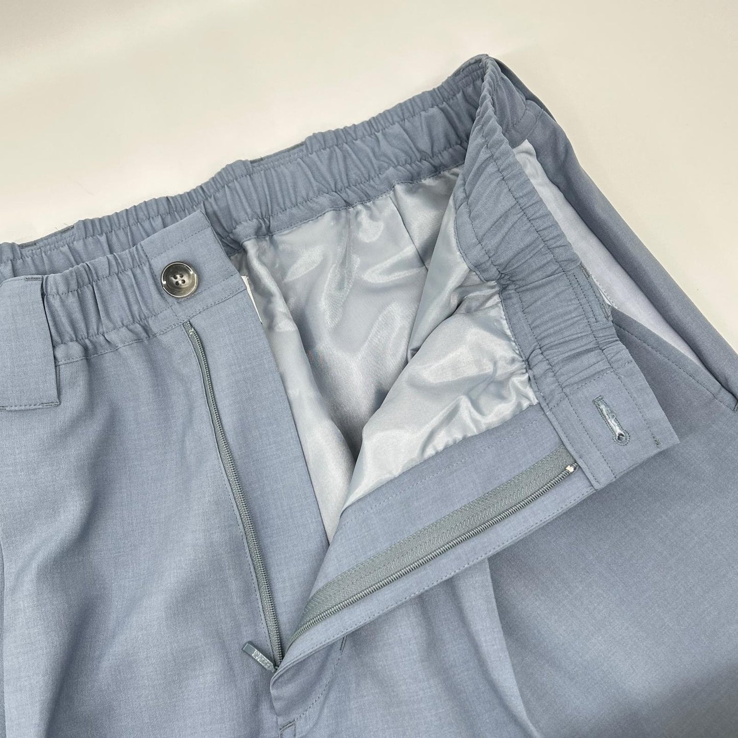 New Order 26SS 2-Tone Sax Blue Wide Relax Pants Size 2