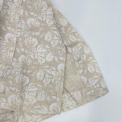 CORALLO Linen Blend Floral Single Jacket Beige Size 46