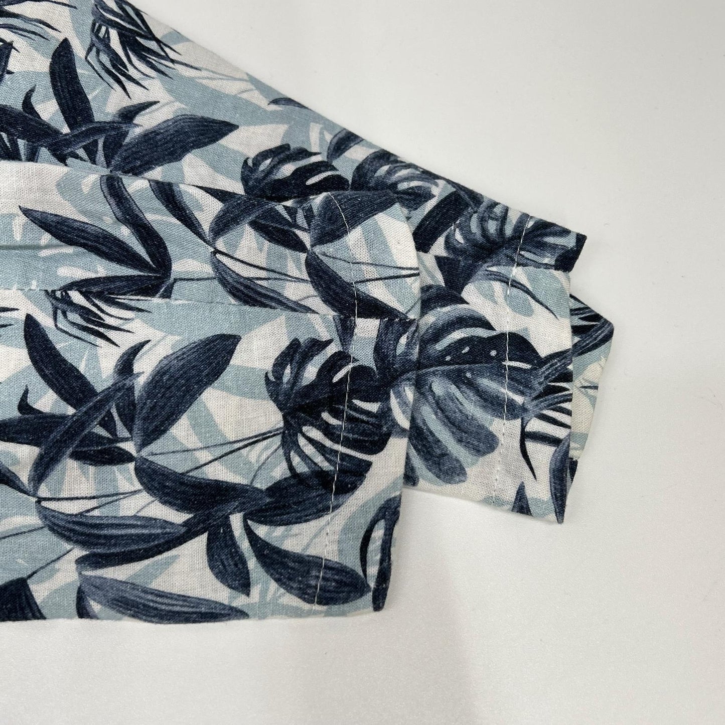 GIANNETTO CORALLO Linen Leaf Design Jacket Blue Size 46