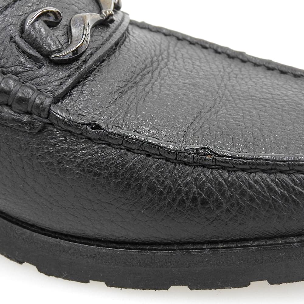 a.testoni Leather Bit Loafers Black Size 6.5