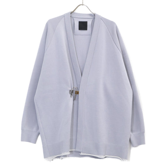 GIVENCHY Blue BM90J34YAL Padlock Closure Cardigan Size M