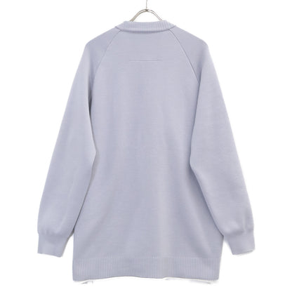 GIVENCHY Blue BM90J34YAL Padlock Closure Cardigan Size M