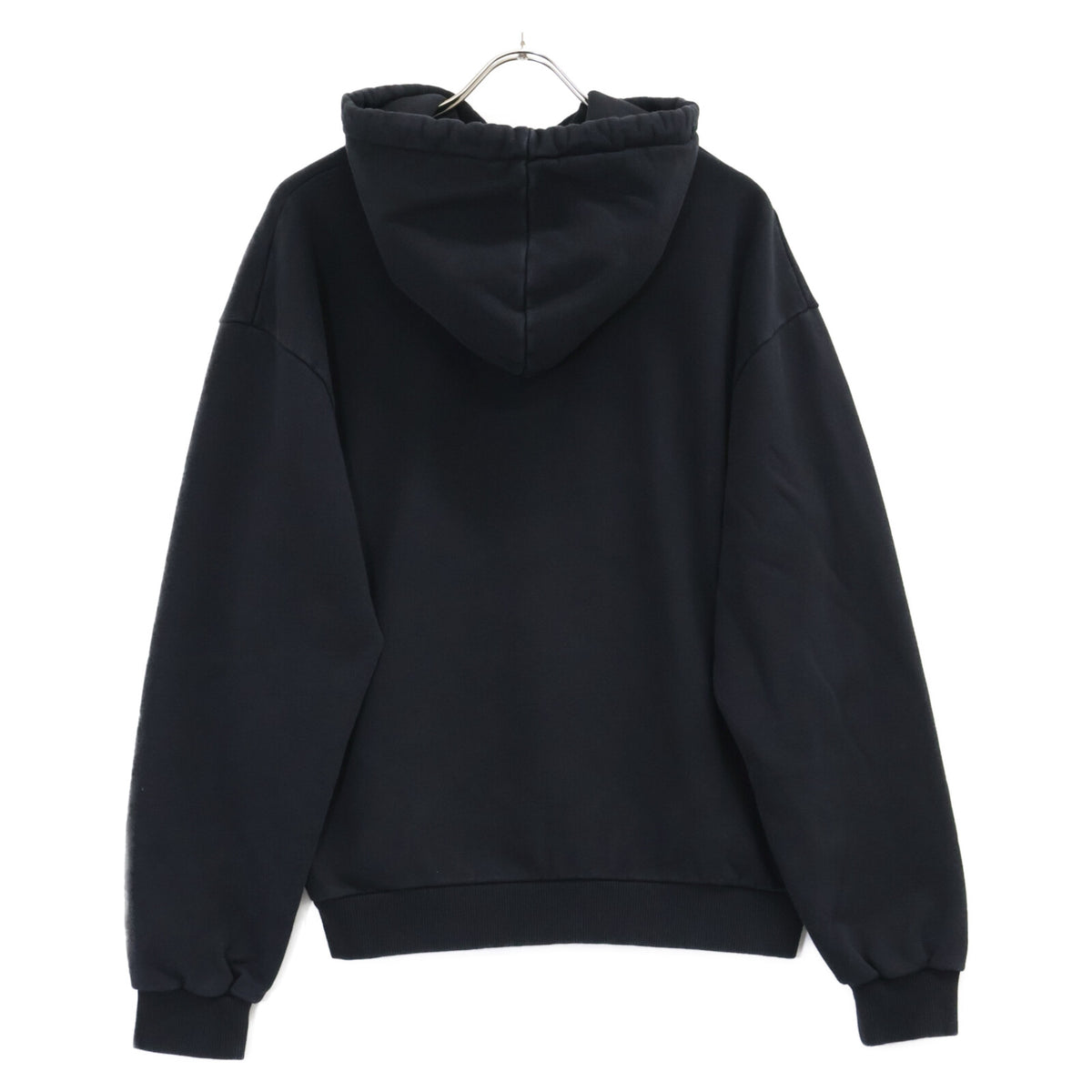CELINE Black Studs Embroidery Loose Fit Hoodie Size L