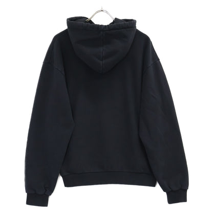 CELINE Black Studs Embroidery Loose Fit Hoodie Size L