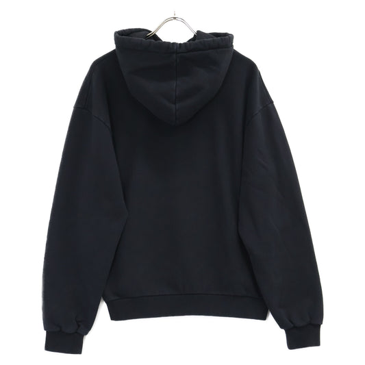 CELINE Black Studs Embroidery Loose Fit Hoodie Size L