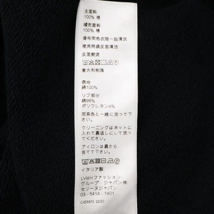 CELINE Black Studs Embroidery Loose Fit Hoodie Size L